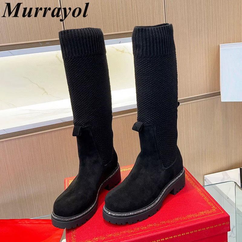 Knee High Sock Women - Botas hasta la rodilla para mujer,
