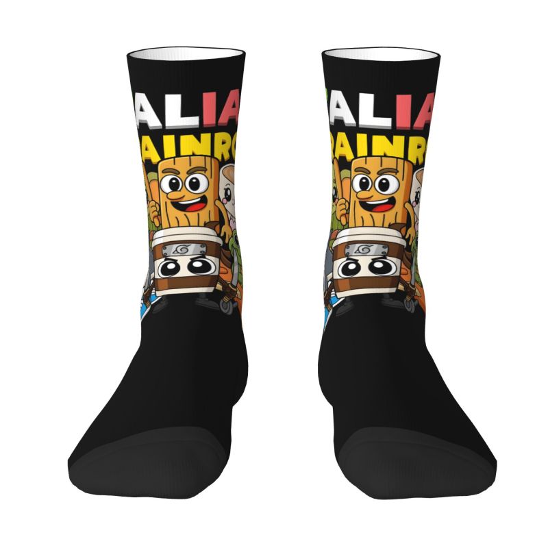 Dress Sock Men - Calcetines de vestir italianos personalizados Brainrot