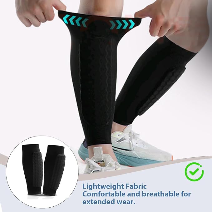 1 par de espinilleras de fútbo - Compression Sleeve Calf reseña y precio
